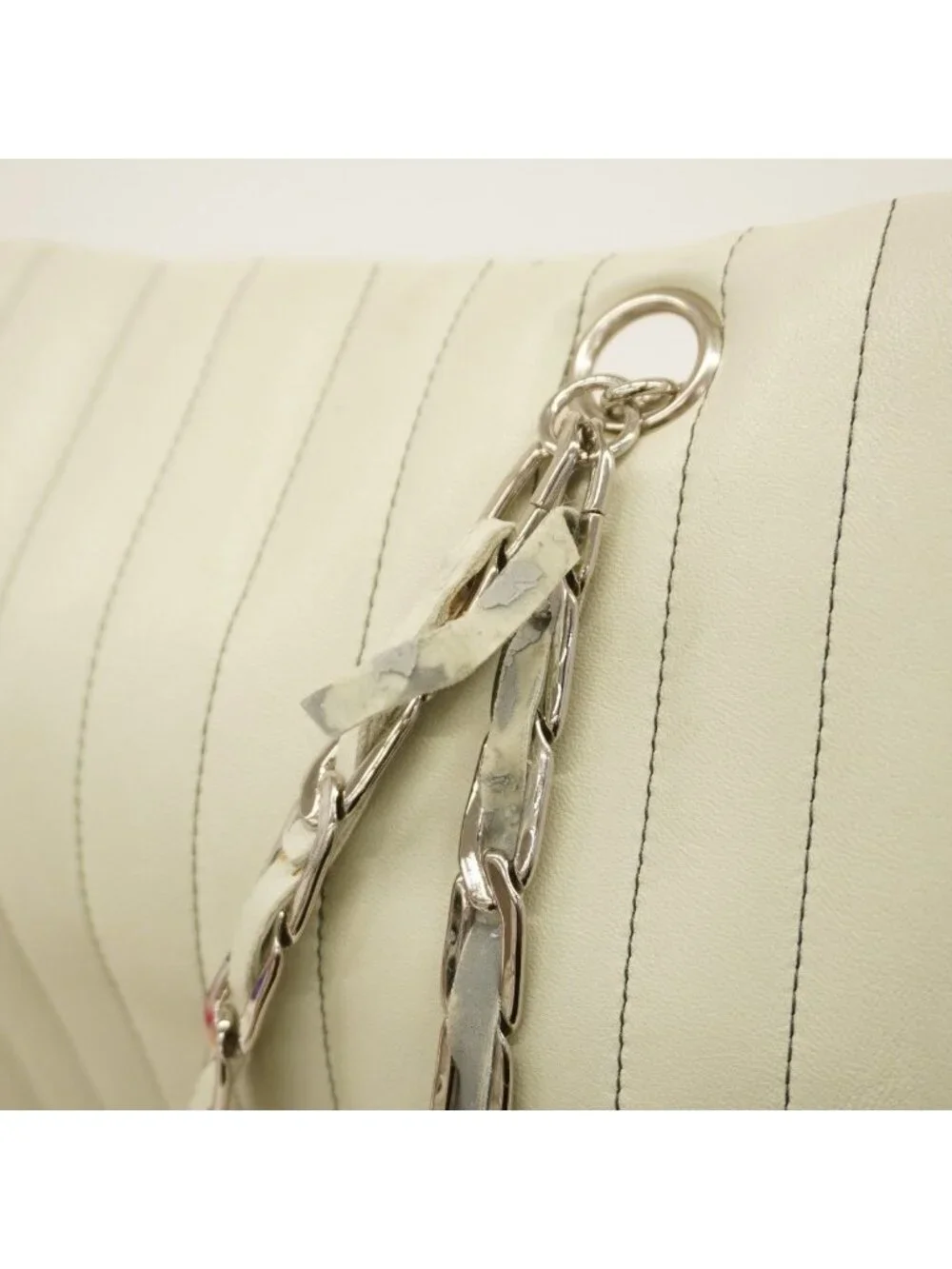 Chanel Chain Tote New Mademoiselle Lambskin Pale Green Silver - Picture 6 of 10